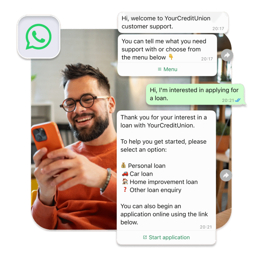 WhatsApp for Financial services and credit unions