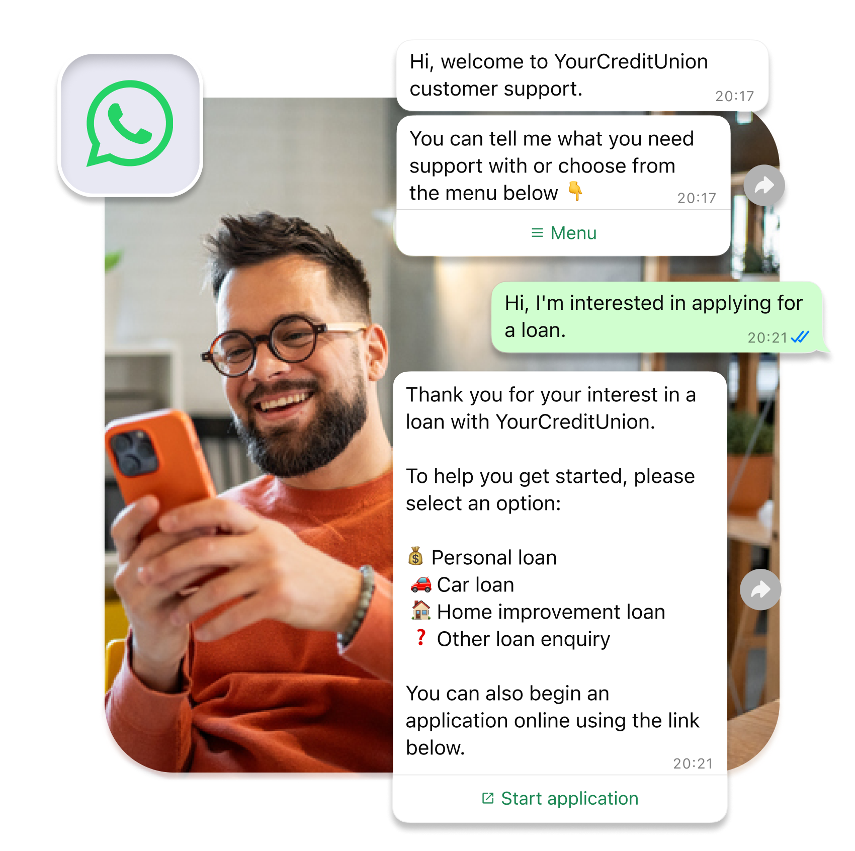 WhatsApp for Financial services and credit unions